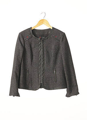Veste chic fermeture boutonnée sur le devant noir SYM femme