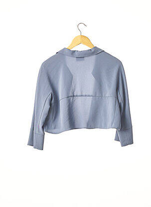Boléro tissage crêpe bleu HELENE GAINVILLE femme