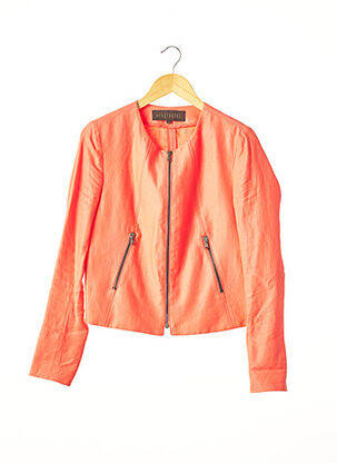 Veste chic col rond orange APOSTROPHE femme