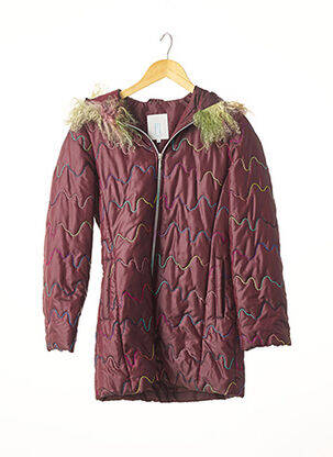 Doudoune poches a capuche rouge MISSONI femme