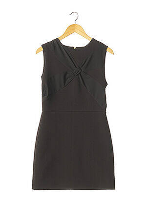 Robe courte sans manche sans manche noir AVC femme