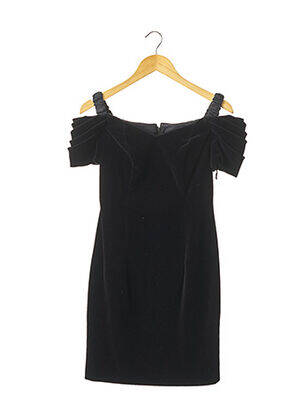 Robe courte fermeture zippée au dos fines bretelles noir ANELLA femme