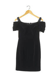 Robe courte fermeture zippée au dos fines bretelles noir ANELLA femme