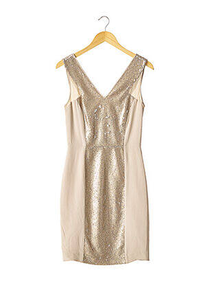 Robe mi-longue sans manche sans manche beige NICOLE MILLER femme