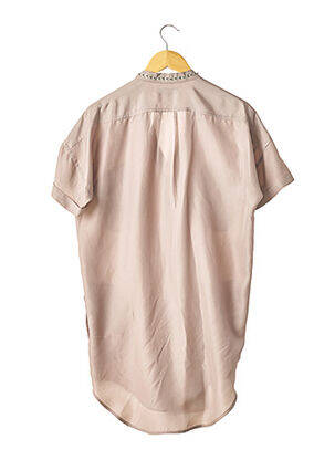 Tunique manches courtes col v marron APRIL MAY femme