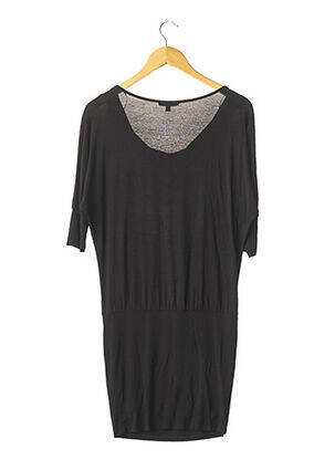 Robe mi-longue manches 3/4 manches 3/4 noir AXARA femme