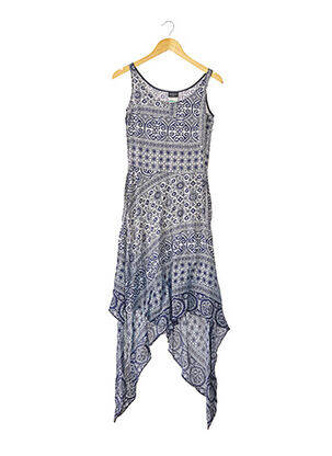 Robe mi-longue imprimé fantaisie sans manche bleu TRUSSARDI JEANS femme