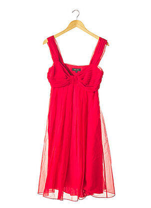 Robe mi-longue doublure fines bretelles rouge GEORGES RECH femme