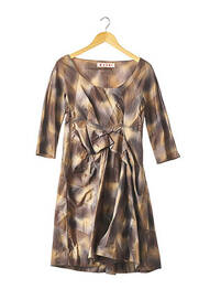 Robe mi-longue manches longues manches longues marron MARNI femme