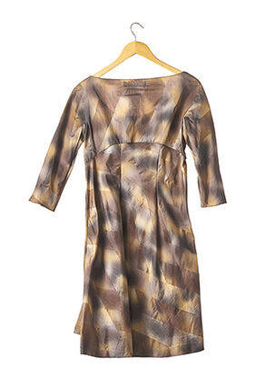 Robe mi-longue manches longues manches longues marron MARNI femme
