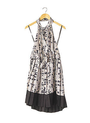 Robe mi-longue imprimé fantaisie gris MARC JACOBS femme