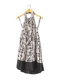 Robe mi-longue imprimé fantaisie gris MARC JACOBS femme
