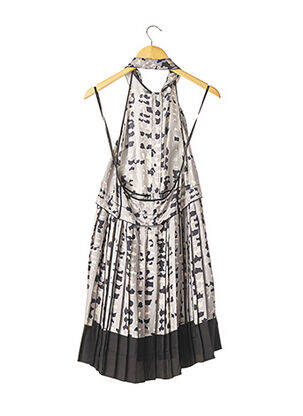 Robe mi-longue imprimé fantaisie gris MARC JACOBS femme