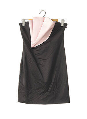 Robe mi-longue tissage crêpe noir UNGARO femme