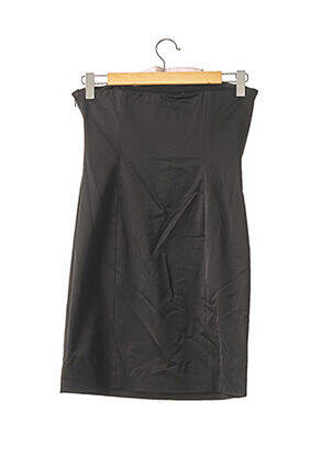 Robe mi-longue tissage crêpe noir UNGARO femme