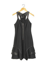 Robe mi-longue tissage crêpe noir YIGAL AZROUEL femme