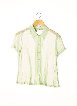 Chemisier manches courtes manches courtes vert BLUES CLUB femme