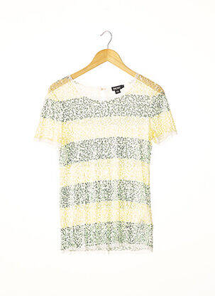 Top manches courtes manches courtes jaune DKNY femme