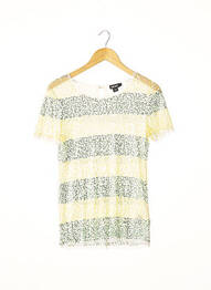 Top manches courtes manches courtes jaune DKNY femme