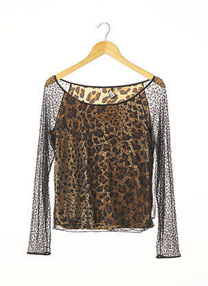 Top coupe cintrée manches longues noir MARVEL femme