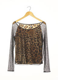 Top coupe cintrée manches longues noir MARVEL femme