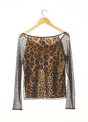 Top coupe cintrée manches longues noir MARVEL femme