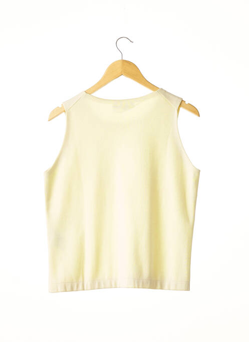 Pull col rond sans manche beige JIL SANDER femme