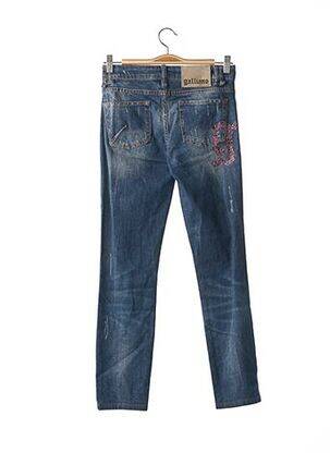 Jeans coupe slim slim taille basse bleu GALLIANO femme