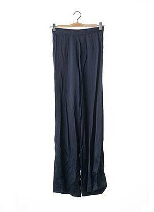 Pantalon droit taille haute taille haute bleu RITMO DI PERLA femme