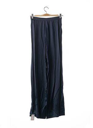 Pantalon droit taille haute taille haute bleu RITMO DI PERLA femme