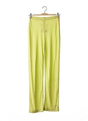 Pantalon droit tissage crêpe vert CHACOK femme