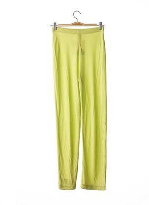 Pantalon droit tissage crêpe vert CHACOK femme