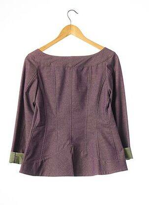 Veste chic fermeture boutonnée sur le devant violet LUNN femme