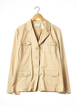 Veste casual col tailleur beige LIZ CLAIRBORNE femme