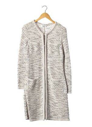 Gilet manches longues col rond gris LIL POUR L'AUTRE femme
