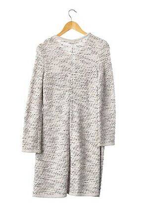 Gilet manches longues col rond gris LIL POUR L'AUTRE femme