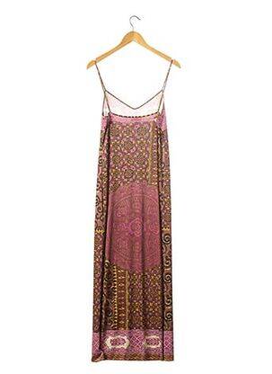 Robe longue imprimé fantaisie fines bretelles rose ETRO  femme
