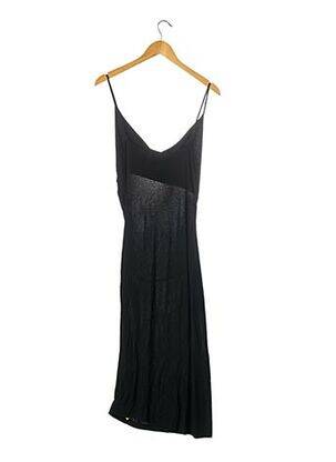 Robe mi-longue tissage crêpe fines bretelles noir DIANE VON FURSTENBERG femme