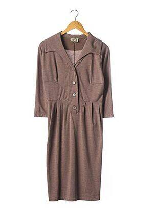 Robe mi-longue manches longues manches longues gris IRIE WASH femme