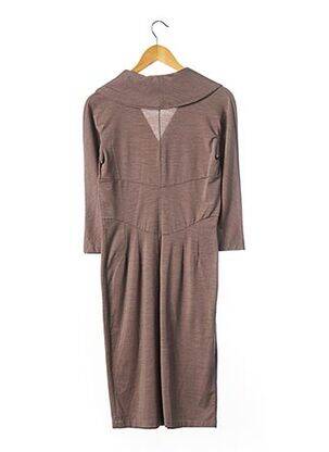 Robe mi-longue manches longues manches longues gris IRIE WASH femme