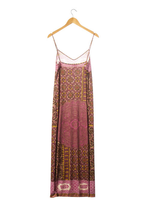 Robe longue imprimé fantaisie fines bretelles rose ETRO  femme