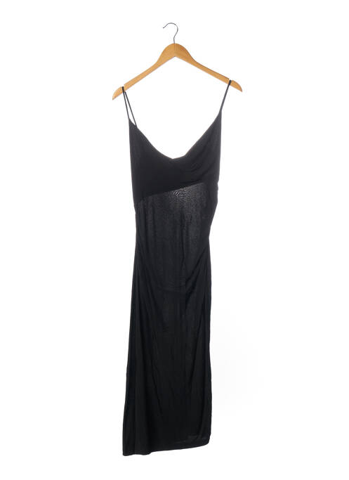 Robe mi-longue tissage crêpe fines bretelles noir DIANE VON FURSTENBERG femme