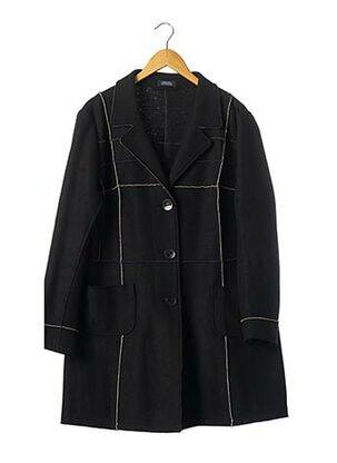Manteau long fermeture boutonnée sur le devant sans capuche noir ORWELL femme