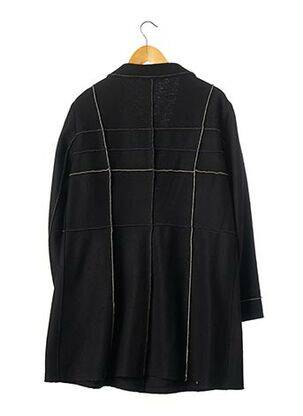 Manteau long fermeture boutonnée sur le devant sans capuche noir ORWELL femme