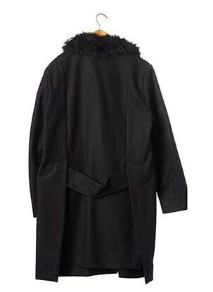 Manteau long poches sans capuche noir MARNI femme