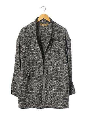 Manteau court poches sans capuche noir MAISON OLGA femme