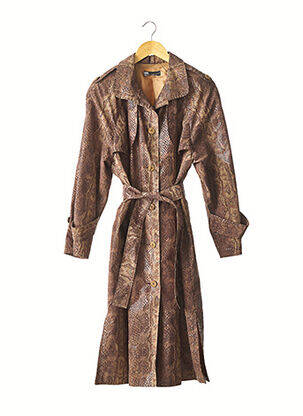 Imperméable finition intérieure doublure satiné sans capuche marron MIREILLE GRANIER femme