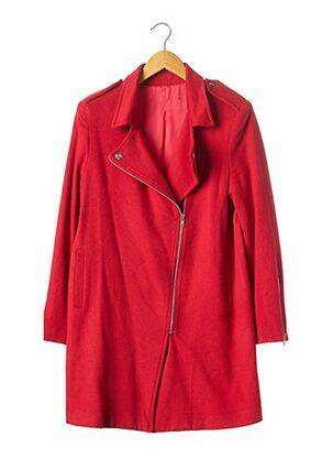Manteau long rouge SANS MARQUE pour femme