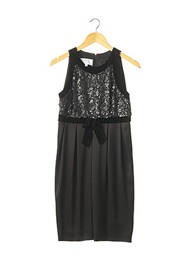 Robe mi-longue sans manche sans manche noir JIKI femme