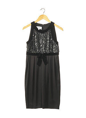 Robe mi-longue sans manche sans manche noir JIKI femme